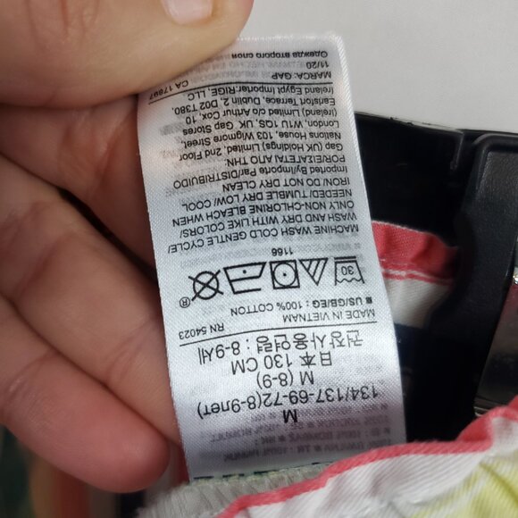 Gap Kids Girls M 8 Bermuda Stripe Shorts Elastic Waist Drawstring Pockets - Picture 5 of 9